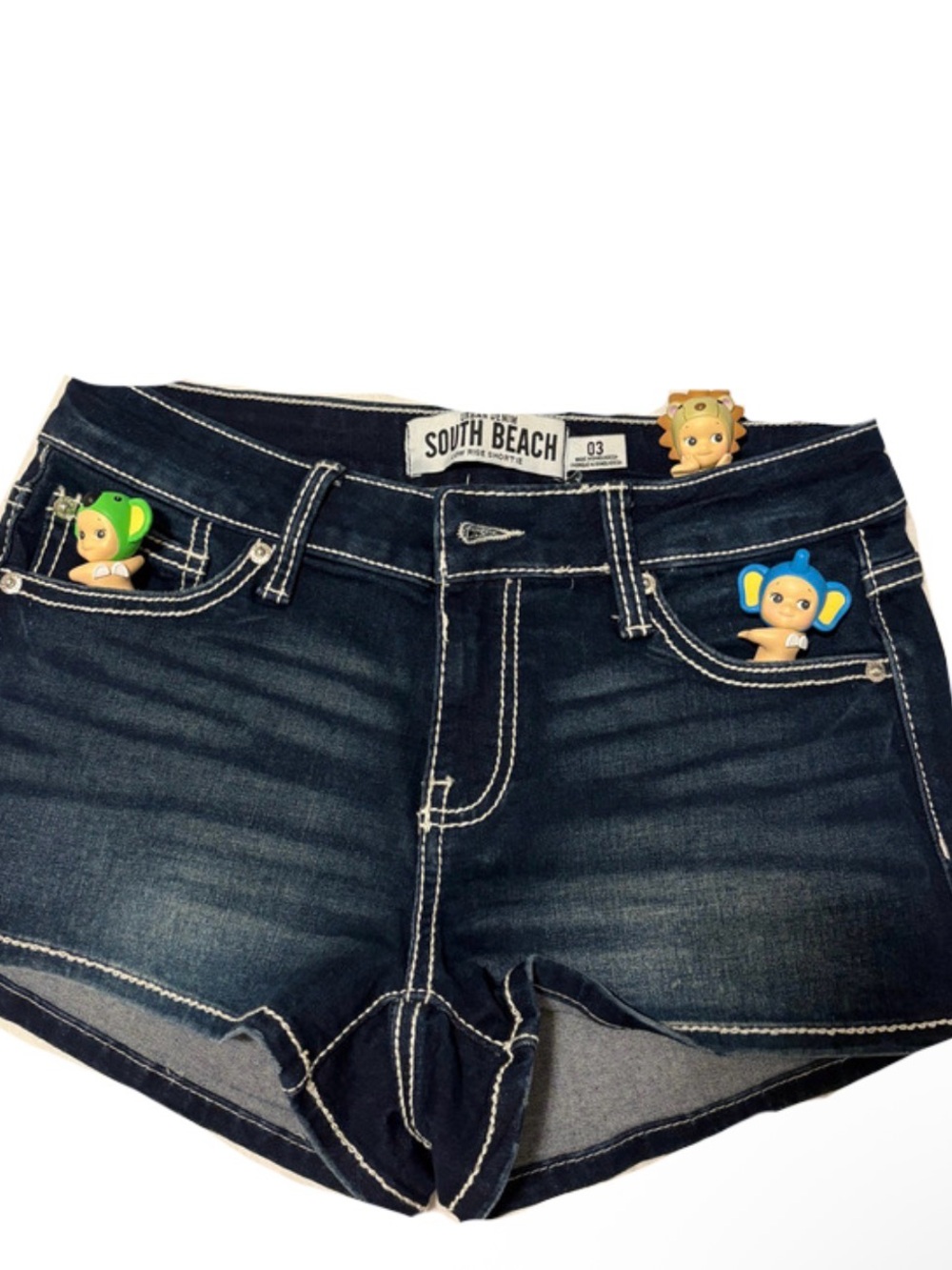 South Beach Women's Dark Wash Denim Jean Shorts